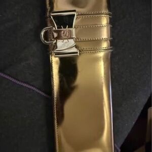 Golden Patent Leather Gucci Hand Purse